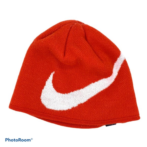 Nike Other - NIKE Youth Beanie Ski Skull Cap Hat Orange Swoosh